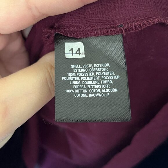 Anthropologie Maeve Dress XS Quartier Latin Burgundy Chiffon Velvet Boho Floral - Picture 8 of 14